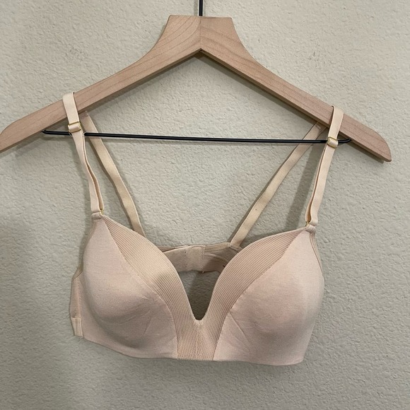 Lively All-Day Deep V No-Wire Convertible Padded Bra Toasted Almond Tan 36B - Picture 6 of 15